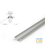 LED Recessed Profile , GROOVE10 , Silver, 2 meter