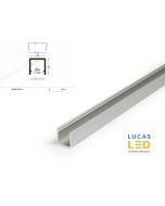 LED Profile Surface SMART10 , Silver , 2 meter lenght