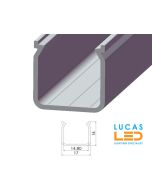 LED Surface Profile • Box P04 • Silver • 2 meter •