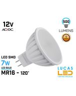 Mr16 LED Bulb - 7W -  3000K - 480lm - viewing angle 120° - TOMI LED Light source - Warm White