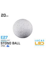 outdoor-led-Ball-Lights-E27-IP65-STONO-20cm-lighting-shop-lucasled.ie