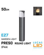 outdoor-led-pillar-bollard-post-light-E27-IP44-graphite-white-PRESO-500-mm-lucasled.ie
