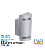 outdoor-led-surface-wall-mounted-light-up-down-gu10-ip44-grey-cylinder-shape-lucasled.ie
