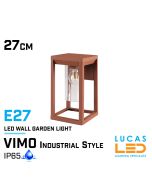 outdoor-led-wall-light-industrial-lamp-e27-ip44-vimo-brown-cooper-colour-lucasled.ie