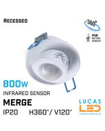 pir-infrared-motion-sensor-detector-800W-ip20-indoor-recessed-ceiling-switch-light-lucasled.ie
