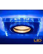 Recessed LED Downlight GU10 - Blue Led Strip - IP20 - Ceiling fitting - SOREN L - Square-lucasled.ie
