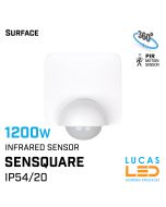 surface-outdoor-PIR-infrared-sensor-1200W-IP54-IP20-white-colour-SENSQUARE-lucasled.ie