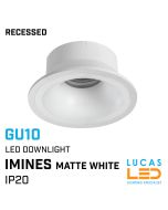 Recessed LED Downlight - GU10 - IP20 - Ceiling fitting - IMINES - Matte white body