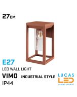 Outdoor LED Wall Light E27 - IP44 waterproof - VIMO - Industrial Style - Down Light - Brown / Cooper colour