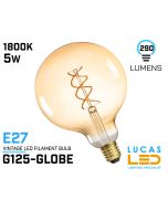 G125 LED Vintage bulb Filament light - 5W - E27- SUPER WARM - 1800K - 290lm - 320°- New Xled Decorative Retro Style