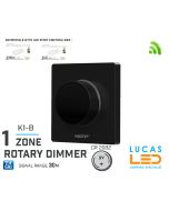 LED Rotary Panel Switch • CCT & Single LED Strip • Dimmer • MiBoxer • 1 zone • 2.4G • Wireless • Smart Lighting System • K1-B • Black edition