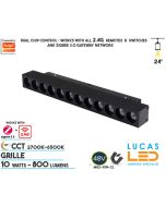 10-watts-RGBCCT-grille-smart-magnetic-track-light-48V-rail-20mm-standard-suspended-surface-track-ireland-europe