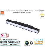 12-watts-CCT-white-tunable-dual-white2700-6500K-linear-floodlight-smart-magnetic-track-light-48V-rail-20mm-standard-suspended-surface-track-ireland-europe