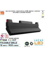12-watts-RGBCCT-smart-foldable-grille-magnetic-track-light-48V-rail-20mm-standard-suspended-surface-track-ireland-europe