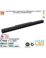 24-watts-RGBCCT-with-tunable-white-440-lumens-grille-smart-magnetic-track-light-48V-rail-20mm-standard-suspended-surface-track-ireland-europe