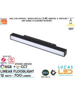 12-watts-RGBCCT-with-tunable-white-700-lumens-linear-floodlight-smart-magnetic-track-light-48V-rail-20mm-standard-suspended-surface-track-ireland-europe