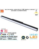 24-watts-RGBCCT-with-tunable-white-700-lumens-linear-floodlight-smart-magnetic-track-light-48V-rail-20mm-standard-suspended-surface-track-ireland-europe-delivery-next-day