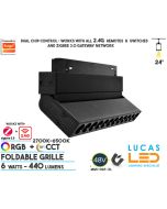 6-watts-RGBCCT-smart-foldable-grille-magnetic-track-light-48V-rail-20mm-standard-suspended-surface-track-ireland-europe