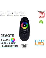 Remote Control • RGB & RGBW • MiBoxer • 4 Zone • 2.4G • Wireless • Compatible • Smart System • FUT096B • Black edition