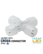 Cross Connector "X"  shape - IP44 Waterproof - for OLD MODEL decorative LED Rope Lights - 1pcs