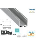 led-profile-surface-architectural-suspended-dileda-silver-aluminium-2-02-meters-length-pro-multi-set-lucasled.ie