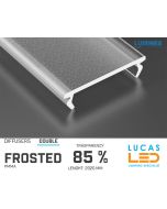 Diffuser Type "DOUBLE" • Base FROSTED • 85% Transparency • 2020 mm • Cover for LED Profile • Material PMMA
