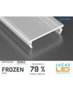 Diffuser Type "DOUBLE" • Base FROZEN • 79% Transparency • 2020 mm • Cover for LED Profile • Material PMMA