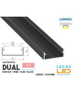 led-profile-surface-dual-black-furniture-aluminium-profile2-02-meters-length-pro-multi-set-2-channel-for-led-strip-Living  Room-Fountain-Deck-Pool-Commercial-price-europe