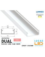 led-profile-surface-dual-white-furniture-aluminium-profile2-02-meters-length-pro-multi-set-2-channel-for-led-strip-Ceiling-Walkway-Accent-Night Club-Bathroom-Linear-price-ireland