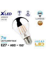 E27 LED Bulb filament Light 7W - 2700K Super Warm White - 680lm - MIRROR DECOR - New Xled-lucasled.ie