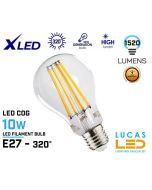 E27 LED Filament bulb light 10W- 1520lm - 4000K Natural White - New Xled 