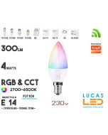 E14 LED Bulb Light • RGB+CCT • 4W • 300LM • WiFi • Smart Lighting System • Wireless • MiBoxer • FUT108 • 230V