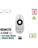Remote Control • CCT & Single • MiBoxer • 4 Zone • 2.4G • Wireless • Compatible • Smart System • FUT006 • Rotating Wheel