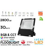 2800LM-30WATTS-RGB-CCT-2700-6500K-OUT-DOOR-LIGHT-FLOODLIGHT-WATERPROOF-IP65-BEAM ANGLE-SIGNAL-30M
