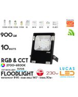 900lm-10watts-rgb-cct-2700-6500k-out door lighting-floodlight-waterproof-IP65-beam angle-signal-30m