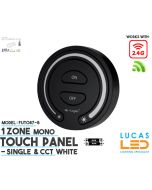 LED Touch Panel Switch • Single LED Strip • MiBoxer • 1 zone • 2.4G • Wireless • Compatible • Smart Lighting System • FUT087-B • Black edition