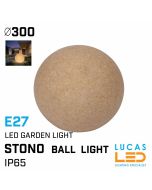 outdoor-led-globe-Ball-lights-E27-IP65-Garden-luminaires-STONO-Terracotta-30cm-lighting-shop-lucasled.ie