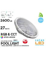 LED Underwater Light • Pool Light • RGB+CCT • 15W • 2600LM • IP68 • LoRa 443MHz • Smart Lighting System • Wireless • Control distance 50m • PW01 • 12V