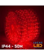 RED LED Rope Lights 125W - IP44 Waterproof - 1800 LED - 50m Roll cuttable - SET