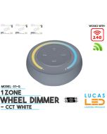 LED Wheel Dimmer • CCT • MiBoxer • 1 zone • Smart Lighting System • 2.4G • Wireless • S1-G • Gray edition