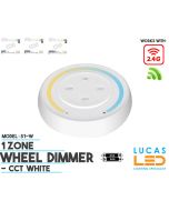 LED Wheel Dimmer • CCT • MiBoxer • 1 zone • 2.4G • Wireless • S1-W • White edition