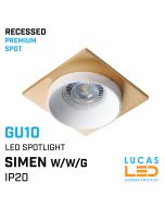 Recessed LED Downlight GU10 - IP20 - Ceiling fitting - SIMEN - W/W/G