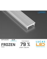 Diffuser Type "SLIM" • Base FROZEN • 79% Transparency • 2020 mm • Cover for LED Profile • Material PMMA