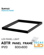ADTR LED Panel Frame 600x600mm - Black - LED Surface Mounting Frame for Led Panel 6060