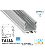 led-profile-surface-architectural-talia-silver-aluminium-2-02-meters-length-pro-multi-set-lucasled.ie