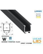 led-profile-recessed-furniture-w-black-aluminium-2-02-meters-length-pro-multi-set-Bedroom-Restaurant-Ceiling-Deck-Aesthetic-price-ireland