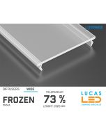 Diffuser Type "WIDE" • Base FROZEN • 73% Transparency • 2020 mm • Cover for LED Profile • Material PMMA