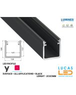 led-profile-surface-y-black-aluminium-2-02-meters-length-pro-multi-set-Shelf-Stage-Wardrobe-Living Room-Pathway-price-europe