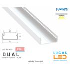 led-profile-surface-dual-white-furniture-aluminium-profile2-02-meters-length-pro-multi-set-2-channel-for-led-strip-Ceiling-Walkway-Accent-Night Club-Bathroom-Linear-price-ireland