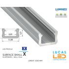 led-profile-surface-x-silver-aluminium-2-02-meters-length-pro-multi-set-garden-landscape-hotel-garage-price-ireland
